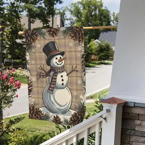 Christmas Themed Garden Flag, Double Sided Snowman Flag, Outdoor Decoration, Yard Decoration, Garden Decoration, Patio Decoration, Lawn Decoration
