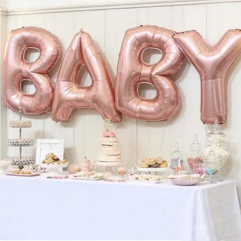 35-in Rose Gold Metallic Mylar Foil Letters/Numbers Balloons, Helium-Air Compatible for Birthday, Baby Shower, Graduation, New Year's Eve Balloon Decor, 35 Inches