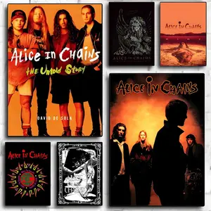 Band A-Alice in Chains Poster HD Waterproof Art Sticker | Custom DIY Artistic Self-Adhesive Wall Print | Fade-Resistant, Long-Lasting Decorative Poster for Home, Office, Living Room, Bar | Multiple Sizes, High Definition, Easy to Apply & Clean