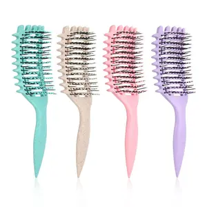 Hollow Out Scalp Massage Hair Comb, 1 Count Edge Groove Design Hair Styling Brush, Curly Hair Defining Comb, No Heat Hair Styling Tool, Hair Styling Combs for Women & Girls