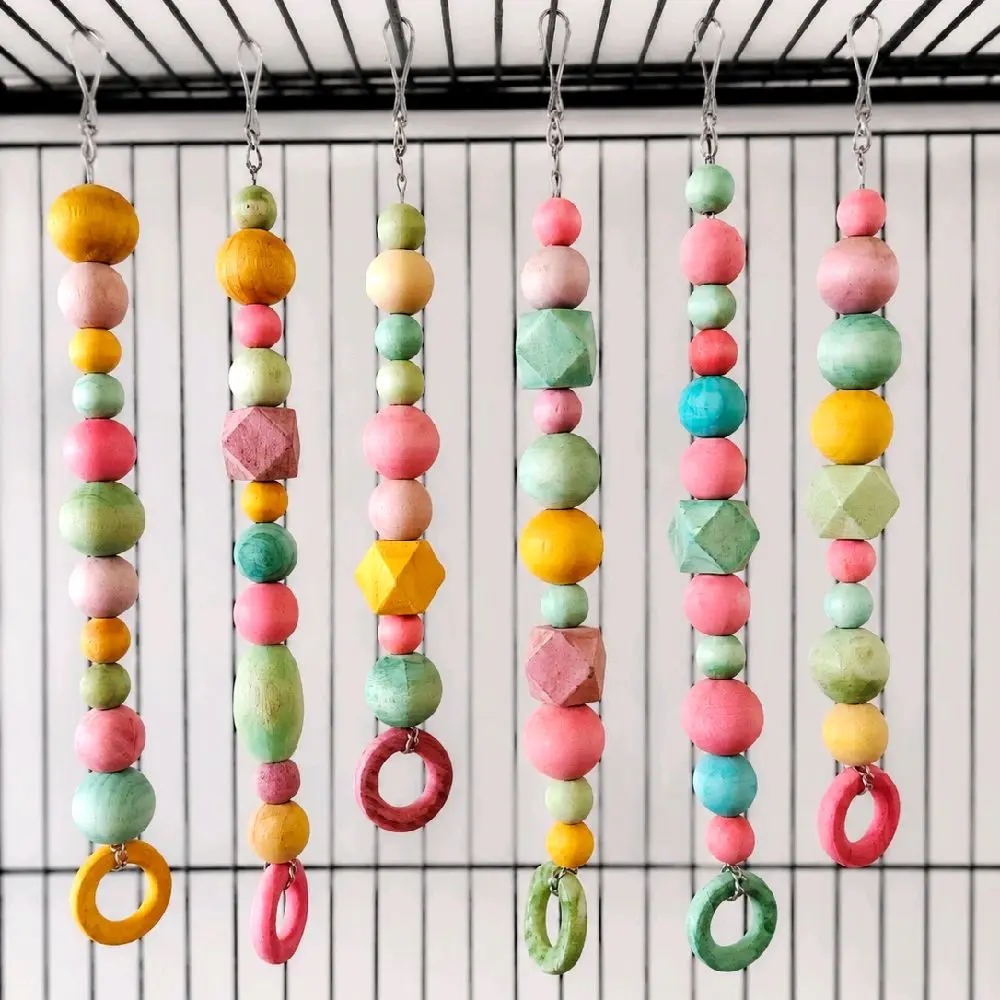 Beaded Bird Toy with Ring