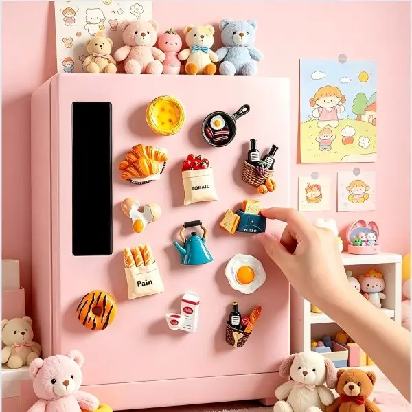 10PCS Decorative Cute Refrigerator Magnets, Kitchen Mushroom Decor magnets,Variety cute magnets