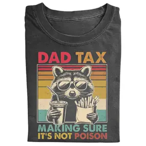 Vintage Dad Tax Raccoon Shirt, Funny Dad Graphic Tee, Retro Dad T-Shirt, Fathers Day Gift Idea, Dad Birthday Gift, Meme Dad Life Tee, Gift for Men, Gift for Women
