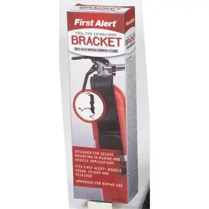 212 MAIN Steel Fire Extinguisher Bracket, 2lb Capacity, UL Certified, Secure Mounting, Tools & Hardware Fastener Hook for Fire Safety Equipment