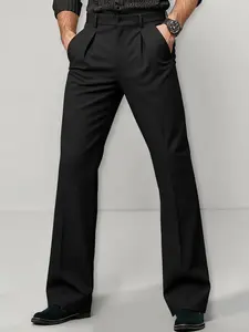 Men's Micro-Flared Business Pants, Stretchy Formal Wear for Meetings, Weddings, Office, Light Luxury Dates, Versatile Business, Menswear