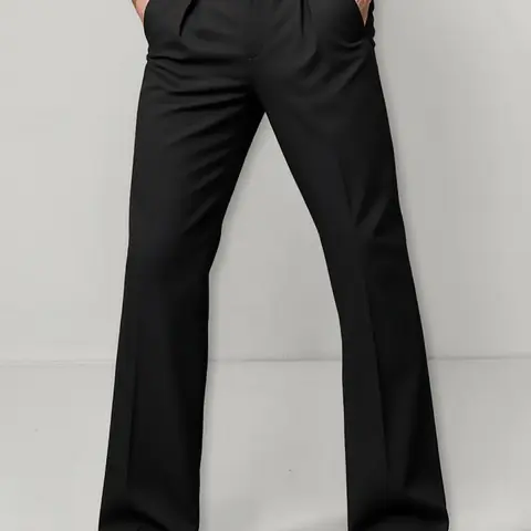Men's Micro-Flared Business Fashion Pants, Stretchy Formal Wear for Meetings, Weddings, Office, Light Luxury Dates, Versatile Business, Menswear