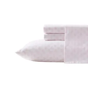 Laura Ashley Francesca Pink-White Twin Sheet Set