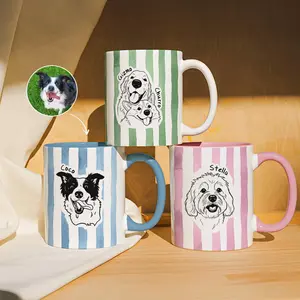 Custom Pet Portrait Mug, Personalized Dog Mug, Custom Cat Mug, Pet Memorial Gift, Dog Mom Gift, Custom Photo Mug