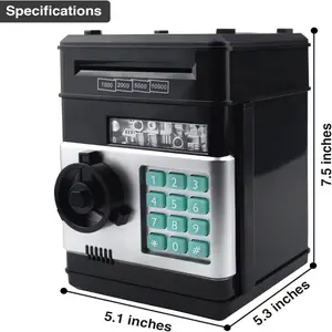 Piggy BanksCoin Banks ATM Savings Banks Real Money, Electronic Deposit Boxes, Birthday Gifts, Halloween, Thanksgiving And Christmas Gifts Decor Ornaments