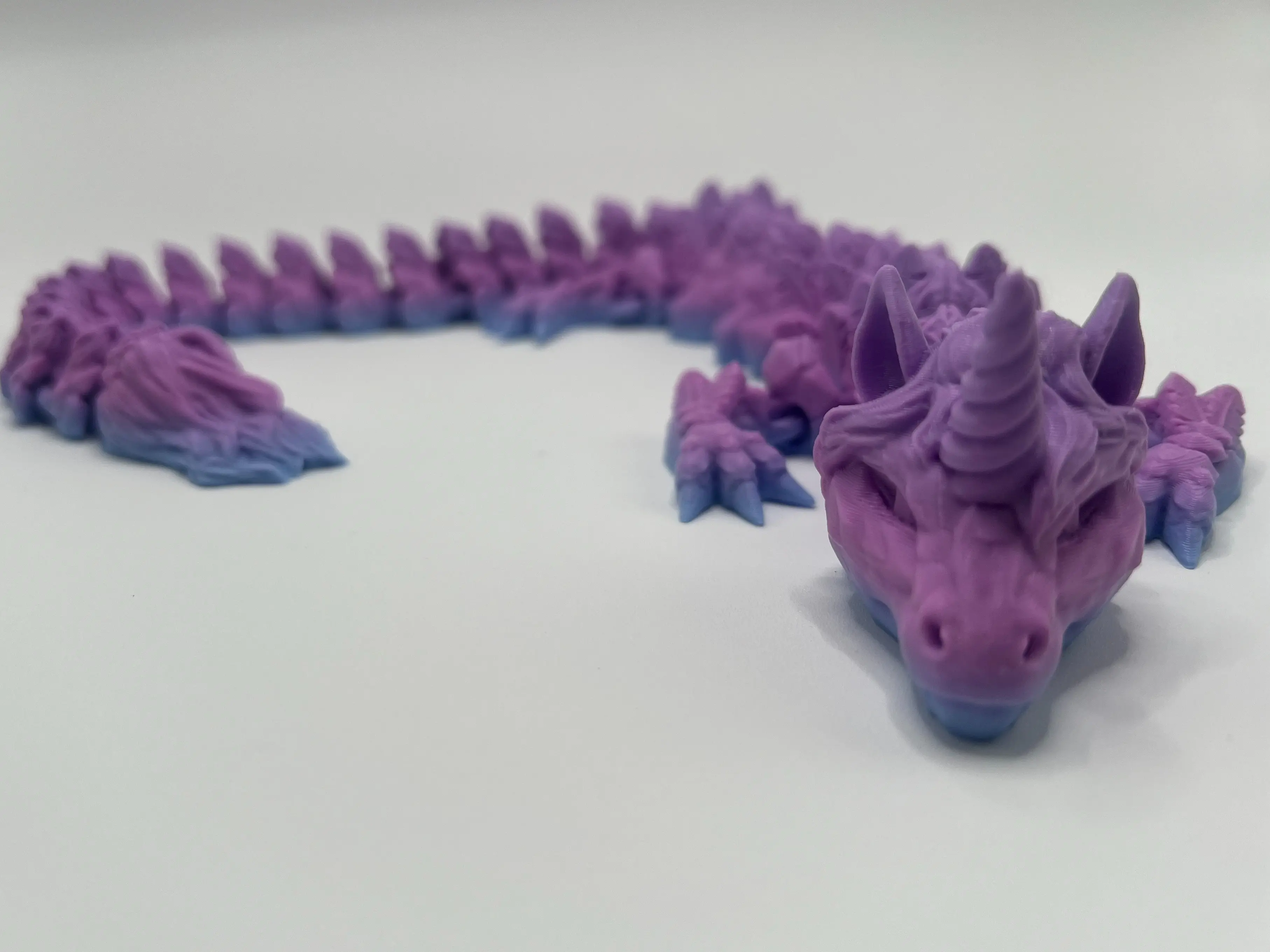 Articulated Unicorn Dragon 18, 11 inch - fidget, sensory, flexi for desk 3D print