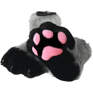 Plastic Claws for Fursuit  Paw Shoes Furry Paw Slippers Adults Costume Accessories Set