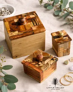Wooden Patchwork Boxes