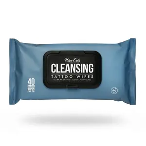 Cleansing Tattoo Wipes  - For Artists & Tattoo Aftercare (40 Count)