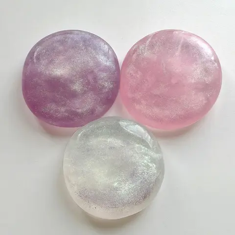 1 Pcs Mochichi Bare Touch & Bare Amber Moonlight Collection Squishy Elasticity Squeeze Ball - Minimalist Silent Jelly Sensory Fidget Balls, Desk Trinkets Fidgets for Anxiety for 5+ Years Office Users