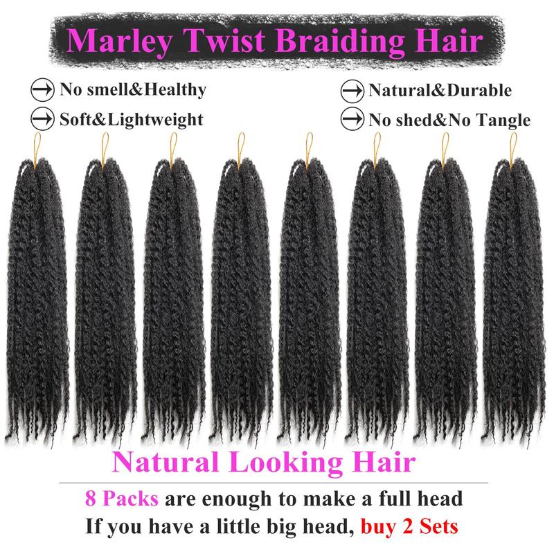 8 Packs Marley Twist Braiding Hair 24 Inche Cuban Twist Afro Kinky Curly Crochet Twist Blonde Faux Locs Crochet Synthetic Hair Body Wave Protective Styling