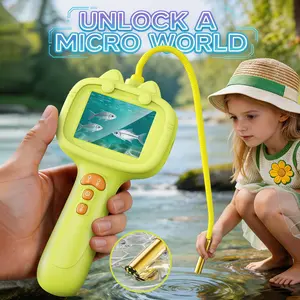 Kids Borescope Camera with Light, STEM Science Educational Toy for 3 4 5 6 7 8 Years Old Boys & Girls, 2.4" Screen Snake Scope Waterproof Camera for Birthday Outdoor Camping Nature Exploration