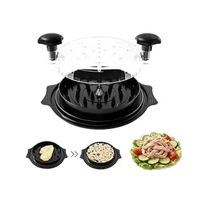 Chicken Shredder, Large Chicken Breast Shredder Tool Twist, Easy To Use Meat Shredder - Includes Cleaning Brush, Ergonomic Handle, Transparent Lid, Anti-Slip, Dishwasher safe
