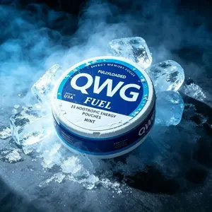 QWG  Mint flavor Fuel Nootropic Mint Energy Pouches byQWG - Energy, Focus, Memory - Sugar Free SportBeverage