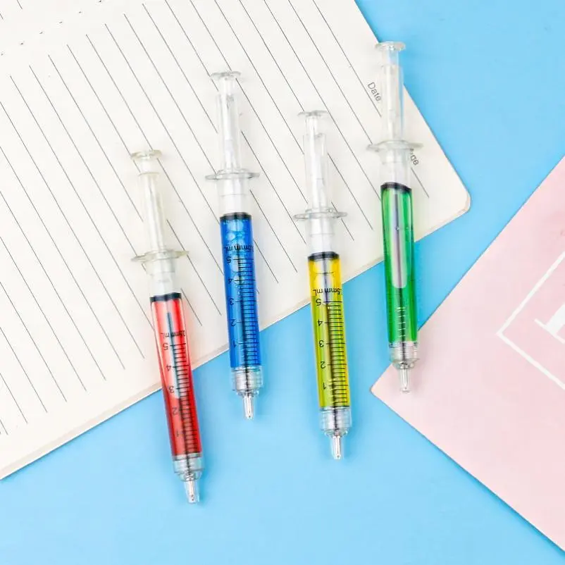10PCS Mini Syringe Pen Set - Multi Purpose Injection-Style Ballpoint Pens & Highlighters, Creative Writing Stationery for School Indoor Recreation, Multi Purpose Pens Rollerball Pen Set