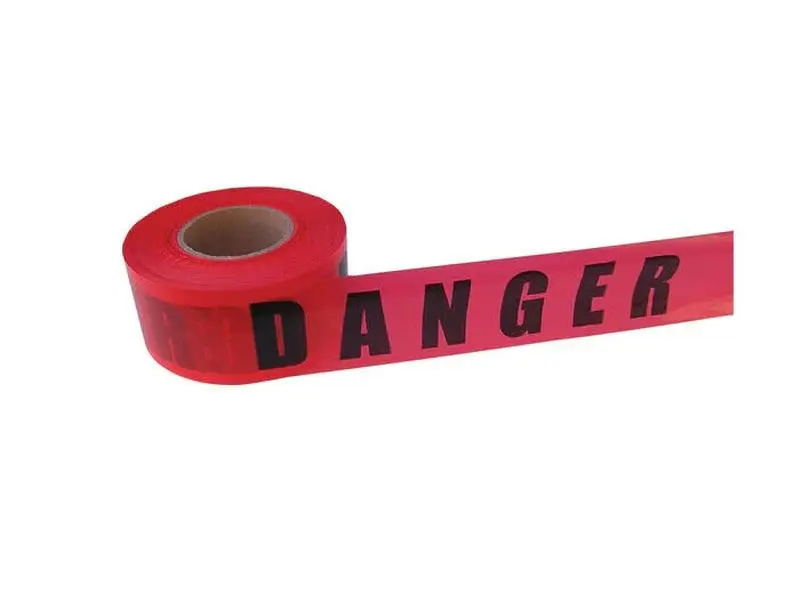 Red Danger Tape 3 inch X 1000 feet Thick 2.4 Mil