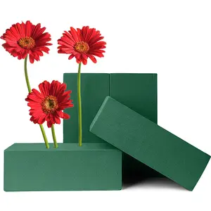 Floral Foam Blocks Set of 4 Wet Foam Bricks for Artificial and Fresh Flower Arrangements, Green
