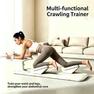 Home multifunctional crawling waist trainer, quiet design, core training fitness equipment for home use, helps improve lumbar spine health, foldable design for easy storage.