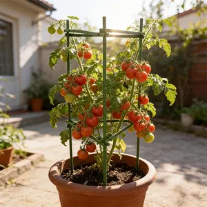 Metal Climbing Plant Tripods, garden trellis, Tomato Specific, Distance 19*Height 120cm-3 Sets, Suitable for Grape, Cucumber, Climbing Vegetable Plant, Potted Plants, Greenhouses, Outdoor Gardening