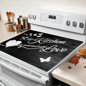 Kitchen Electric Stove Top Protector Pad, Algae Mud Stove Pad, Anti-Scratch Drying Mat, Non-Slip Heat Resistant Surface Pad