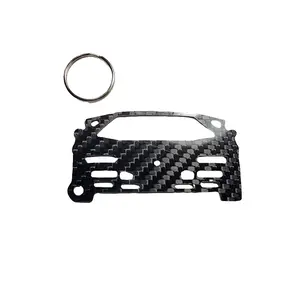 Carbon Fiber keychain for Lamborghini Countach (1978-1988) Inspired Keychain Lanyard  front view Glossy Twill gift