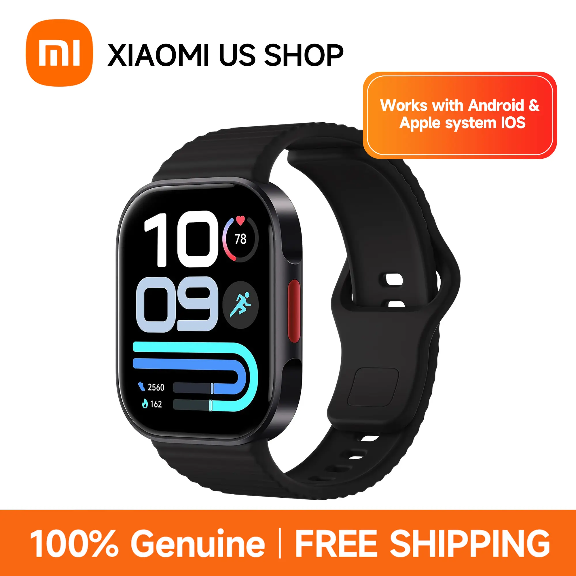 Xiaomi Redmi Watch 6 Lite Smartwatch - AMOLED Touch Screen Sports Smartwatch, 18-Day Long Battery Life, Step Tracker Watch, Wearable Wristwatch for Android and IOS system