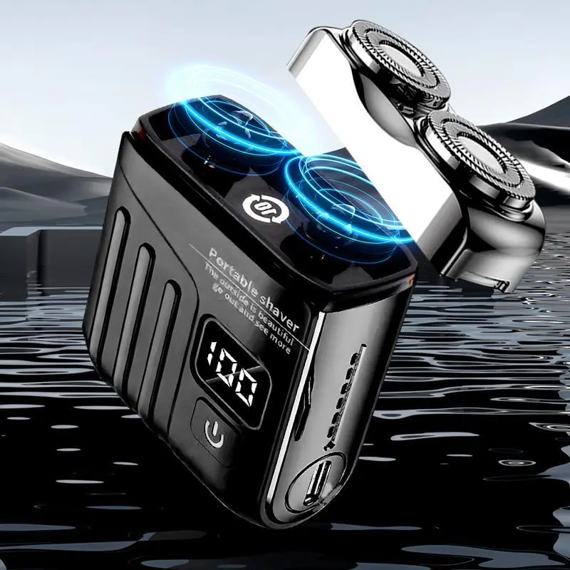 Best Gift Electric Mini Portable Shaver R-19 Luggage USB Rechargeable One Button Operation Suitable for Home Travel Gifts for Men