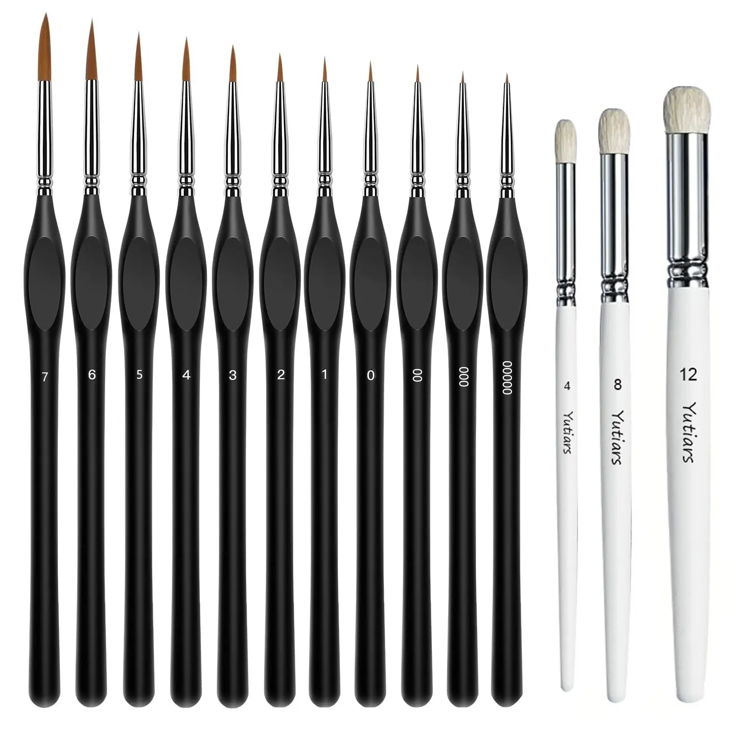 Miniature Paint Brushes Drybrush 3/6/11/14pcs Micro Detail Paint Brush Set, Fine Detail Brushes for Acrylic and Watercolors, Art Supplies for Painting Figurines, Artistic Tools, Art Supplies Kit