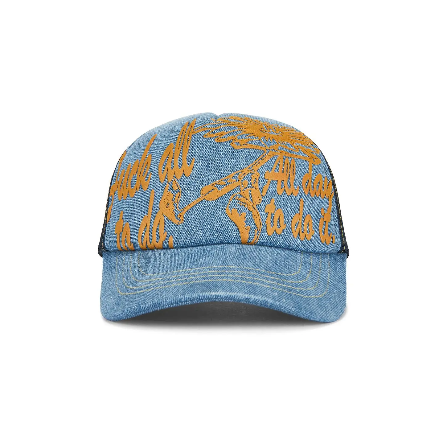Jungles Fuck All To Do Trucker Cap in Denim