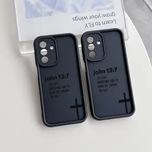 Cross Letter Design Phone Case Compatible with Samsung Galaxy A26 A36 A55 A35 A06 A16 A05 A14 A24 A34 A54 A15 A05S A25 A23 A33 A53 A73 A13 4G 5G Protective Shockproof Soft TPU Back Cover Casing