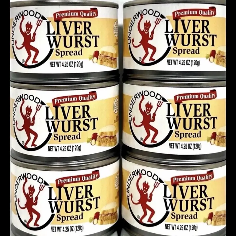 Underwood Premium Quality Liverwurst Spread, 4.25 oz (Pack of 6) - Fresh New