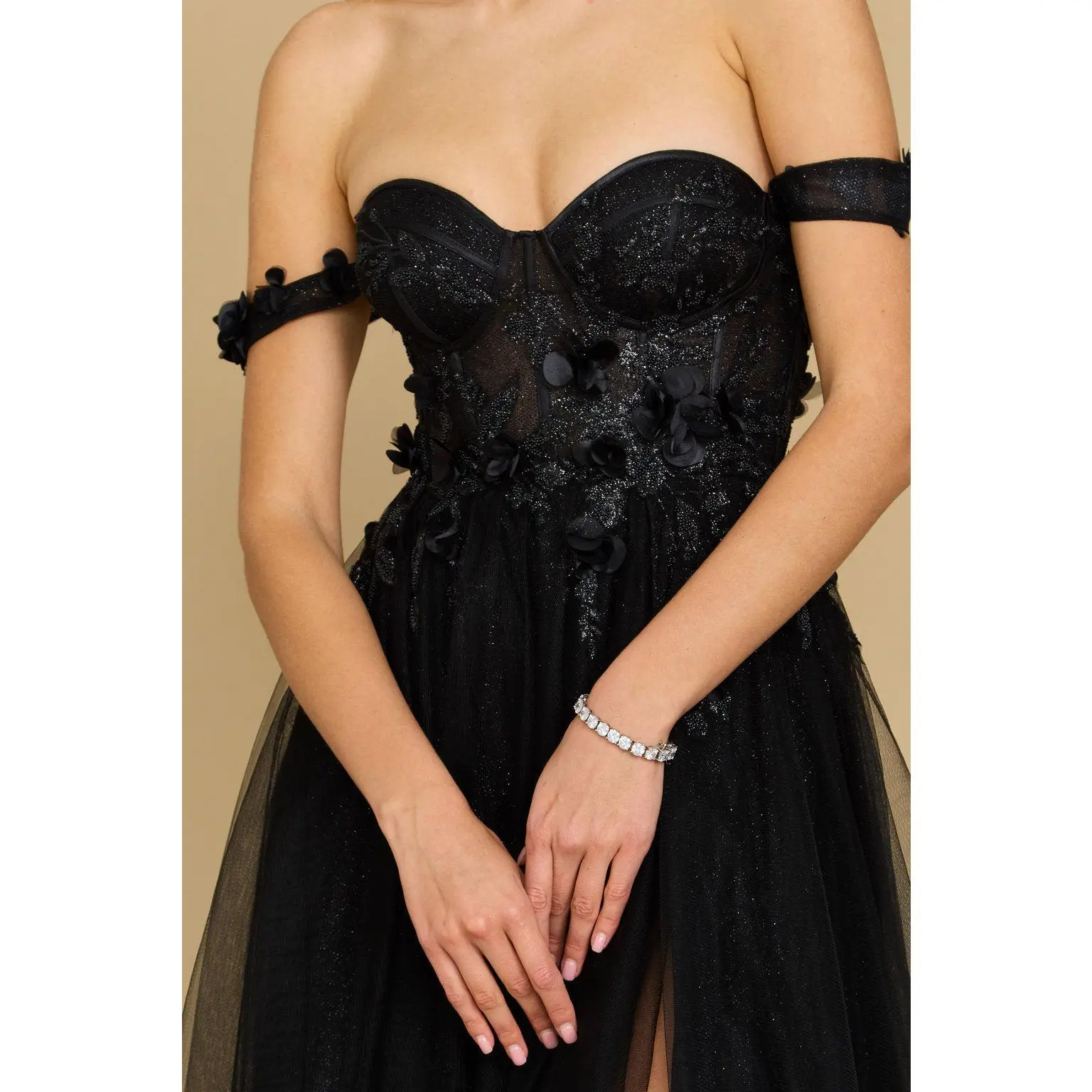 Dylan & Davids Long Strapless Floral Off Shoulder Formal Prom Dress -  TikTok Shop