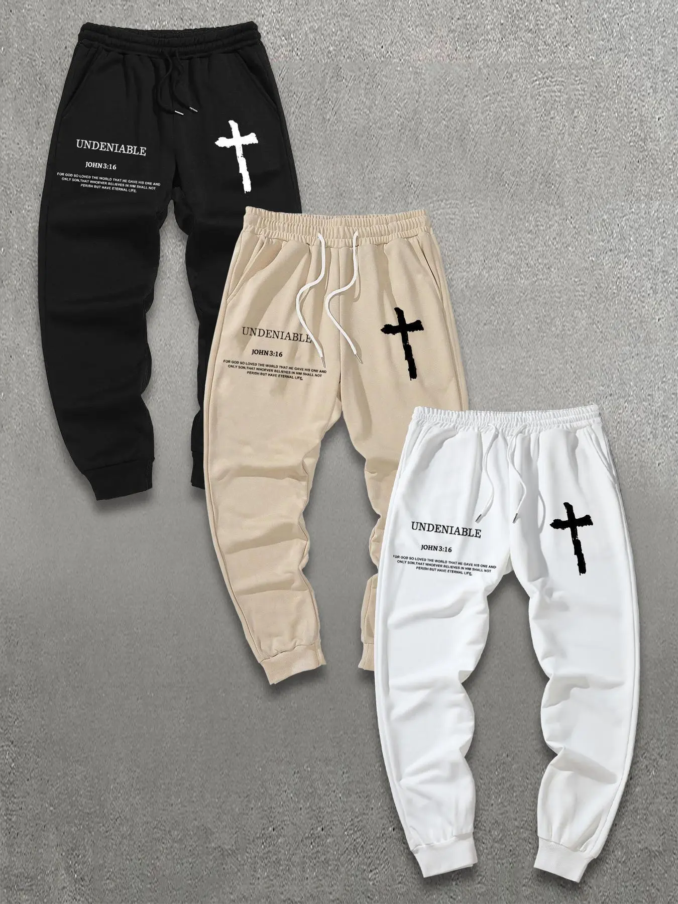 Men's Print Drawstring Waist Sweatpants, Casual Regular Fit Pocket Jogger Pants for Spring & Fall, Men's Trousers for Daily Wear, Casual Streetwear Trousers