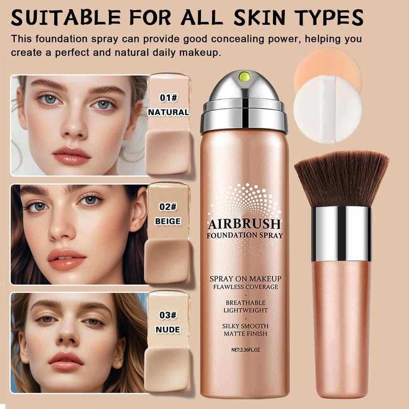 QIUFSSE 2Pcs Airbrush Foundation Makeup Spray Full Coverage Foundation for Mature Skin,Long-lasting Airbrush Flawless Setting Spray,Waterproof Foundation for Smooth Radiant Skin QIUFSSE 2Pcs Airbrush Foundation Makeup Spray Full Coverage Foundation for Mature Skin,Long-lasting Airbrush Flawless Setting Spray,Waterproof Foundation for Smooth Radiant Skin