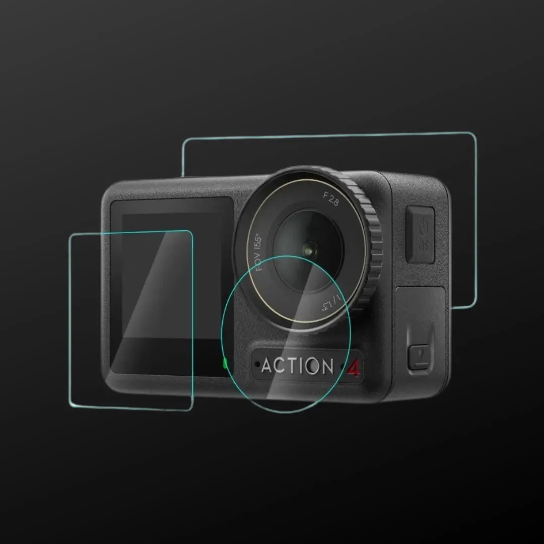 Tempered Glass Screen and Lens Protector for DJI Osmo Action 4