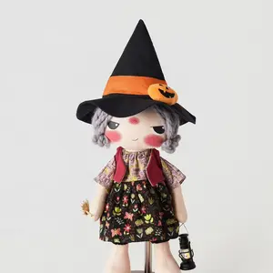 Halloween Witch Doll, Pumpkin Hat Lantern Design, Festival Decoration, Halloween Scene Setup, Gift Giving, Holiday Decor Enthusiasts