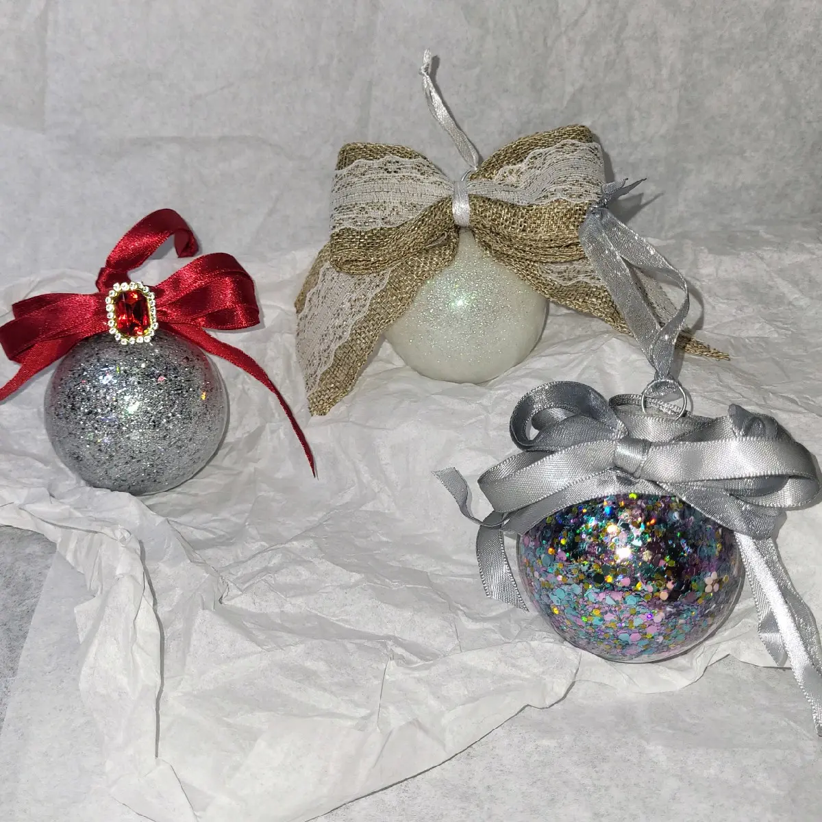 Handmade Galaxy Christmas Ornaments for Home Decor, Shatter Proof