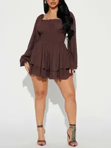 Count On You Romper - Chocolate