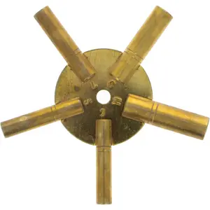 Solid Brass Clock Winding Key for Antique Odd Size Grandfather Clock