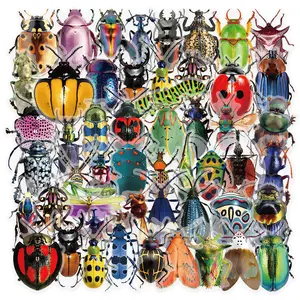 50Pcs Insect Themed Stickers – Unique Bug Decals for Notebooks, Luggage & DIY Decor