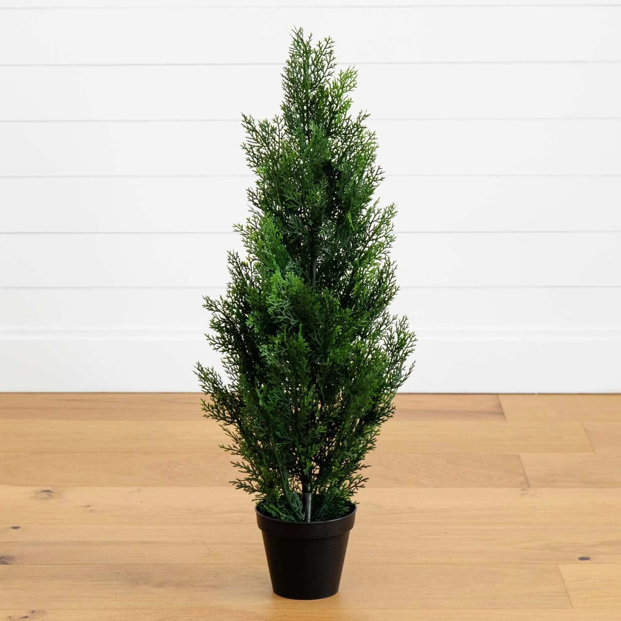 3ft Artificial Cedar Pine Tree, Decorative Plant for Room Decor, Indoor-Outdoor Use with Natural Look