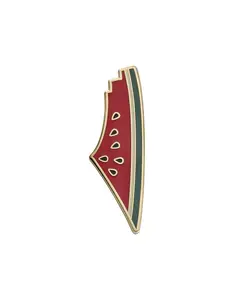 Watermelon Palestine Map Pin Gold