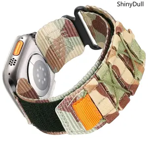 Camouflage Nylon Watch Band for Apple Watch – Sport Strap 38–49mm (Series 4–9, SE, Ultra 2/3)