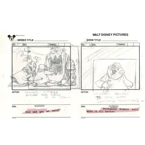 Chip n Dale Rescue Rangers Original Production Animation Storyboard Walt Disney FIRST EPISODE 1988 A80