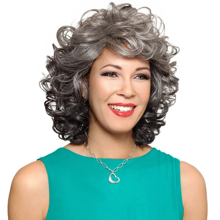 Foxy Silver Synthetic Hair Full Wig - HELENA