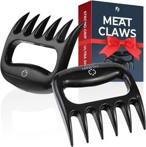 Black Meat Shredder Claws - Bear Claw for Shredding Meat - Claws for Pulled Pork, Chicken Shredder Tool -  for BBQ Gifts